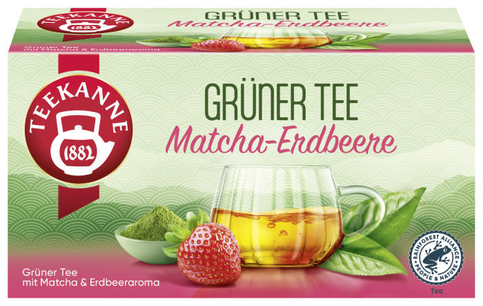 Grüner Tee Matcha Erdbeere 