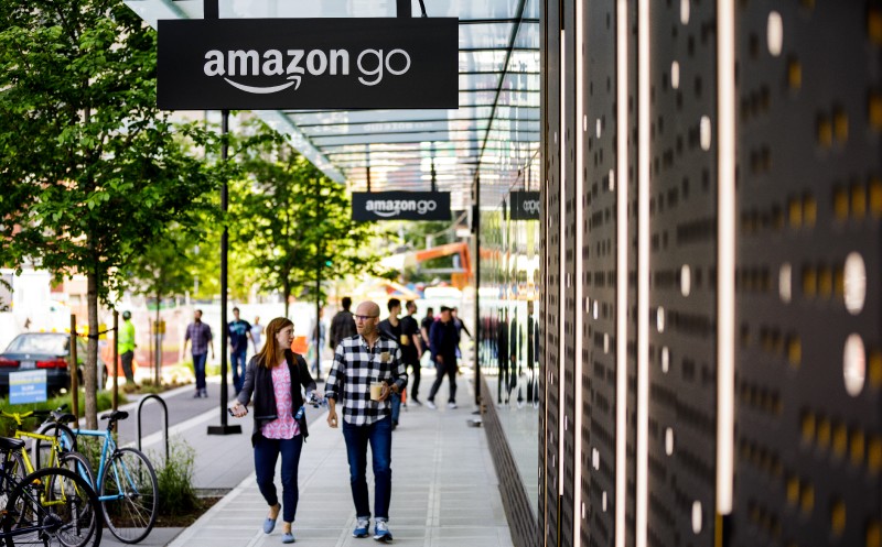 Images of Amazon's Seattle, Washington, campus, in both the downtown and South Lake Union neighborhoods. (JORDAN STEAD / Amazon)